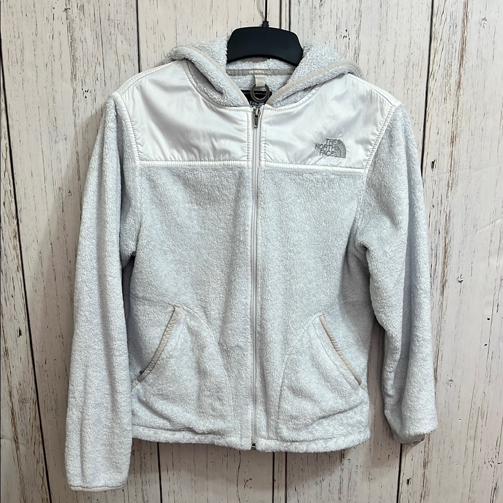 The North Face Light Gray Zip-Up Hoodie